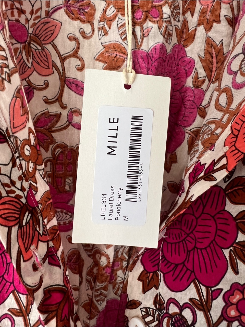 Mille Laurel Dress Floral Maxi in Pondicherry (Fuchsia and Cream) - NWT!! - Picture 4 of 16